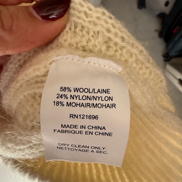 J. Crew Demylee Ivory Knit Cardigan XL - Picture 6 of 6